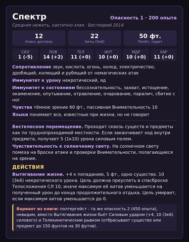 Спектр, книга (dnd.su, Бестиарий 2014)