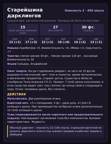 Старейшина дарклингов, книга (dnd.su, Бестиарий 2014)