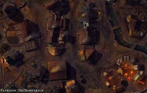 2. D&Demetrius, Town Slums 55x35