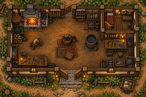 Материал обсуждения: khromets smithy battlemap (не утверждено)